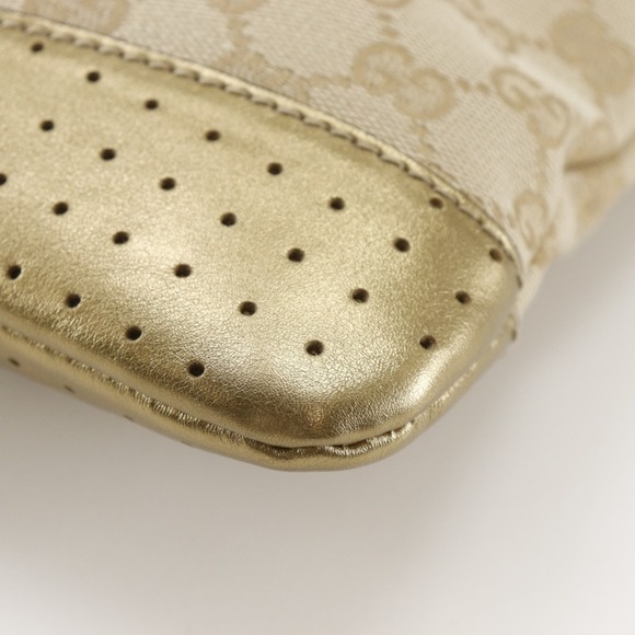 GUCCI Authentic Cream Canvas Shoulder Bag